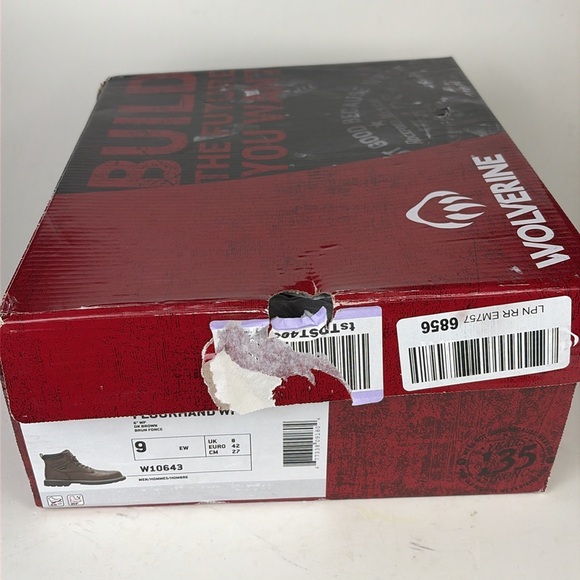 Wolverine Floorhand Waterproof leather boots size 9 EW (extra wide). - Picture 8 of 9